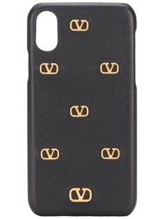 Valentino чехол для iPhone X Valentino Garavani с логотипом VLogo