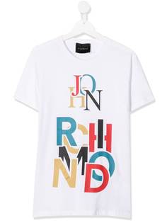 John Richmond Junior футболка с круглым вырезом и графичным принтом