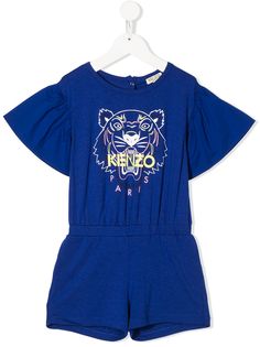 Kenzo Kids комбинезон с принтом Tiger
