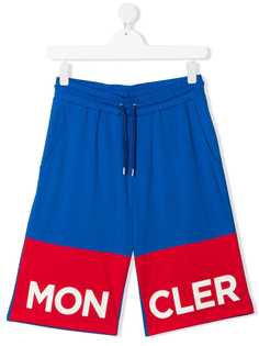 Moncler Kids спортивные шорты в стиле колор-блок