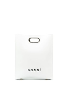Sacai сумка-шопер с логотипом