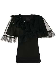Simone Rocha декорированная блузка со вставками из тюля