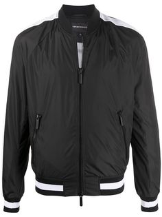 Emporio Armani куртка-бомбер с контрастными сетчатыми вставками