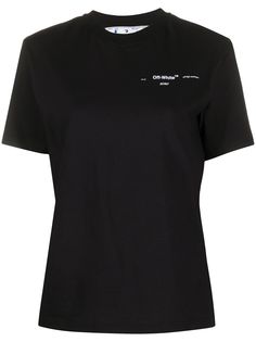 Off-White футболка свободного кроя с логотипом