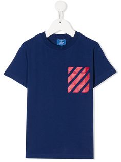 Fay Kids футболка с полосатым карманом