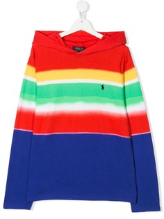 Ralph Lauren Kids полосатое худи с логотипом