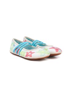 Camper Kids балетки Twins с принтом