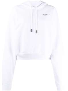 Off-White укороченное худи с логотипом