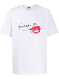 MSGM футболка с принтом
