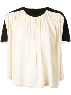 Proenza Schouler блузка с контрастными вставками и драпировкой