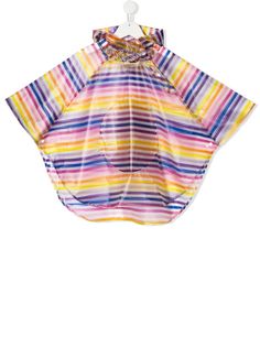 SONIA RYKIEL ENFANT непромокаемое пончо с капюшоном в полоску
