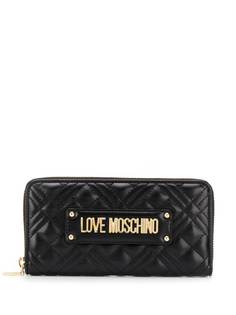 Love Moschino стеганый кошелек с металлическим логотипом