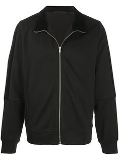 Helmut Lang куртка на молнии с контрастным воротником