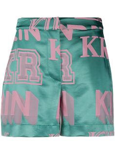 Kirin high waisted logo print shorts