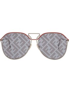 Fendi Eyewear солнцезащитные очки-авиаторы Grid
