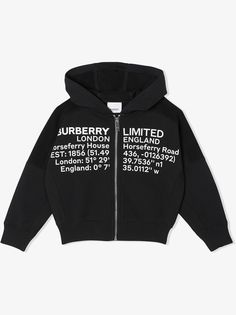 Burberry Kids топ с капюшоном и принтом Location