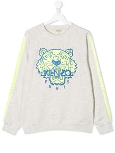 Kenzo Kids свитер с круглым вырезом и вышивкой Tiger