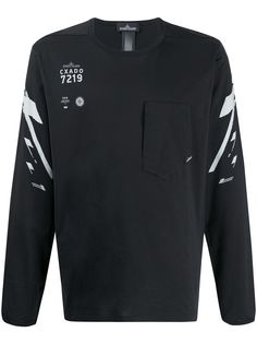 Stone Island Shadow Project футболка с карманом и принтом