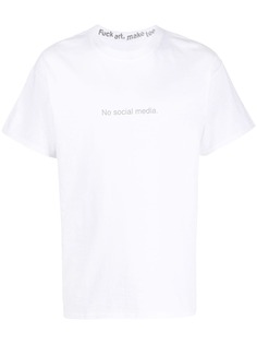 F.A.M.T. футболка с принтом No Social Media и круглым вырезом