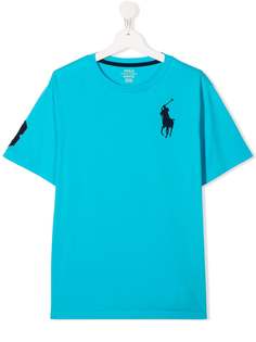 Ralph Lauren Kids футболка с круглым вырезом и вышитым логотипом