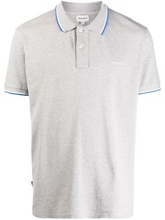 Woolrich рубашка-поло с вышитым логотипом и контрастными полосками