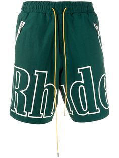 Rhude шорты с кулиской и логотипом