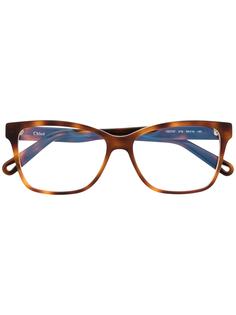 Chloé очки в квадратной оправе черепаховой расцветки