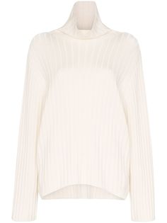 Totême джемпер Cannes в рубчик с высоким воротником