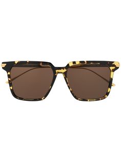 Bottega Veneta Eyewear солнцезащитные очки в массивной квадратной оправе