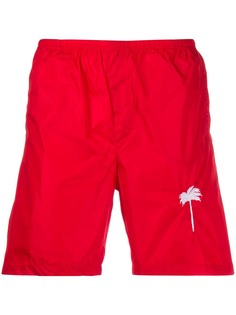 Palm Angels плавки-шорты с принтом и логотипом