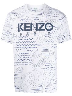 Kenzo футболка с принтом Mermaids