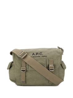 A.P.C. большая сумка-мессенджер с логотипом