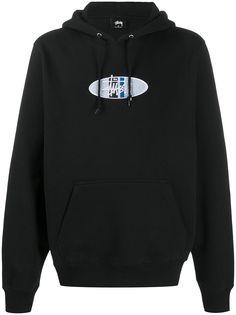 Stussy толстовка с капюшоном и нашивкой-логотипом