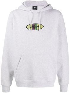 Stussy толстовка с капюшоном и нашивкой-логотипом