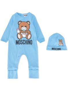 Moschino Kids комплект из комбинезона и шапки