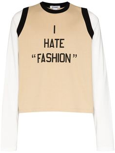 Sunnei I Hate Fashion layered tank T-shirt