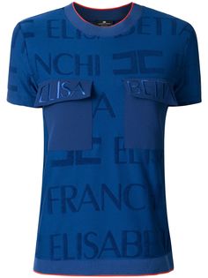 Elisabetta Franchi футболка с вышитым логотипом