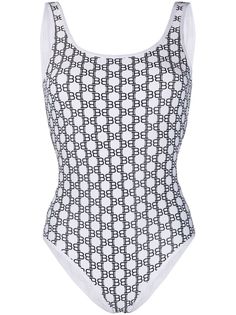 Balmain слитный купальник с монограммой
