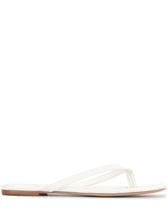 Studio Amelia crocodile embossed flat flip-flops