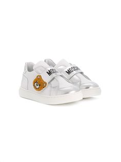 Moschino Kids logo touch-strap sneakers