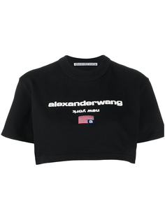 Alexander Wang cropped logo T-shirt