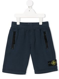 Stone Island Junior спортивные шорты с нашивкой-логотипом