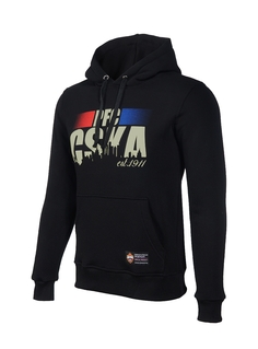 Толстовка "PFC CSKA est 1911", цвет черный (S) ПФК ЦСКА