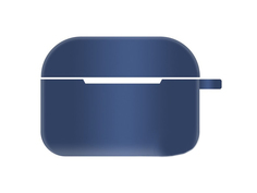 Чехол Krutoff для AirPods Pro Hang Silicone Case с карабином Blue 10963