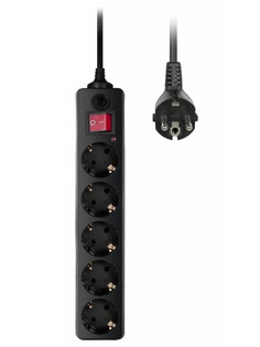Сетевой фильтр Buro 5 Sockets 1.8m Black 500SH-1.8-B