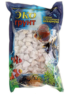 Мраморная крошка Эко грунт 5-10mm 1kg White 350013