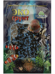 Цветная мраморная крошка Эко грунт 2-5mm 7kg Black/Light Blue 7-1054