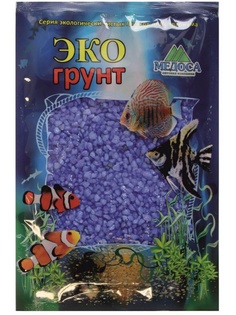 Цветная мраморная крошка Эко грунт 2-5mm 1kg Blue 500031