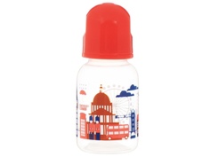 Бутылочка с соской Lubby Я люблю 125-130ml от 0 мес. Red 12020