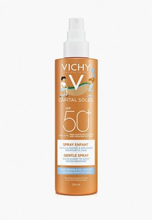 Спрей солнцезащитный Vichy La Roche Posay Capital Ideal Soleil, детский спрей анти-песок, для лица и тела, SPF 50+, 200 мл